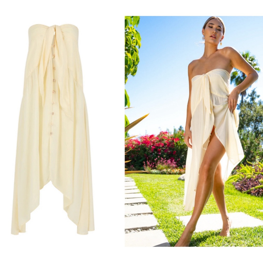Bromelia Swimwear Recife Skirt To Dress Macademia Resort Wear California Buttons